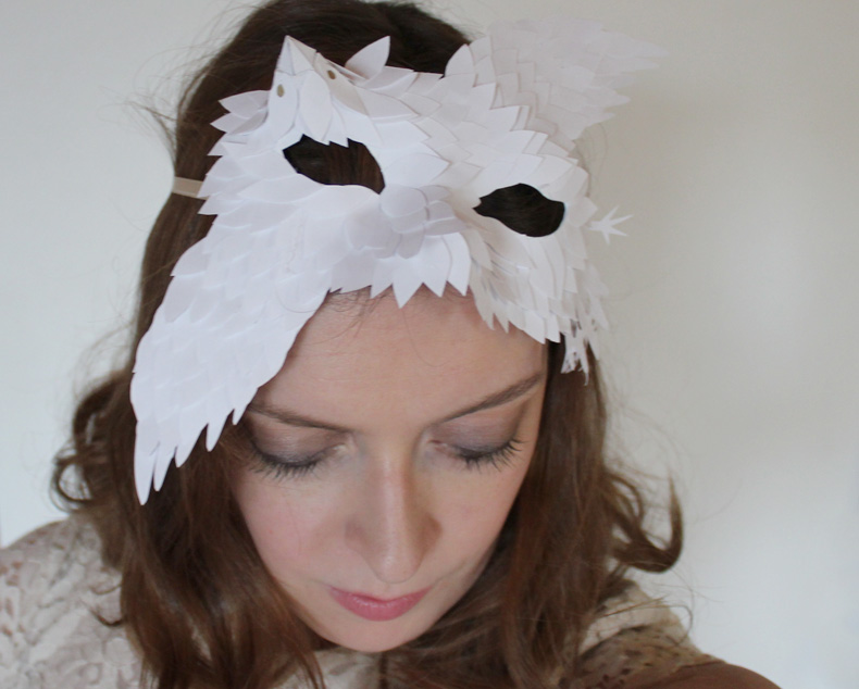 DIY Masque Des plumes de papier Ellybeth
