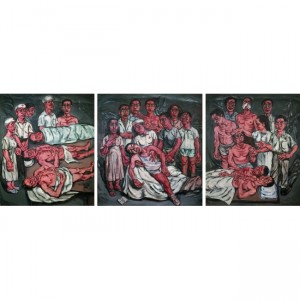 Zeng Fanzhi, Hospital Triptych No.2, 1992