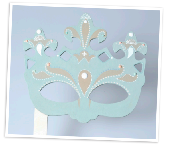 masque couronne en bois