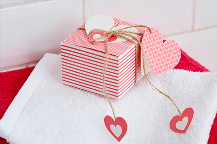 Jour Coeur pour la Saint-Valentin Doux Emballage Cadeau Papier Jour  Artisanat Cadeau DIY Cadeau Saint Valentin Tissu Tissu Décorations De  Cadeau
