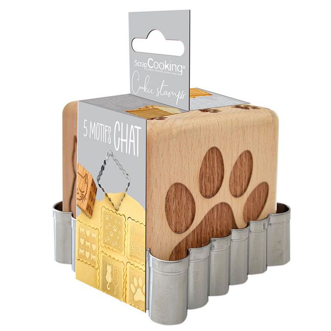 tampon moule chat pâtisserie créative