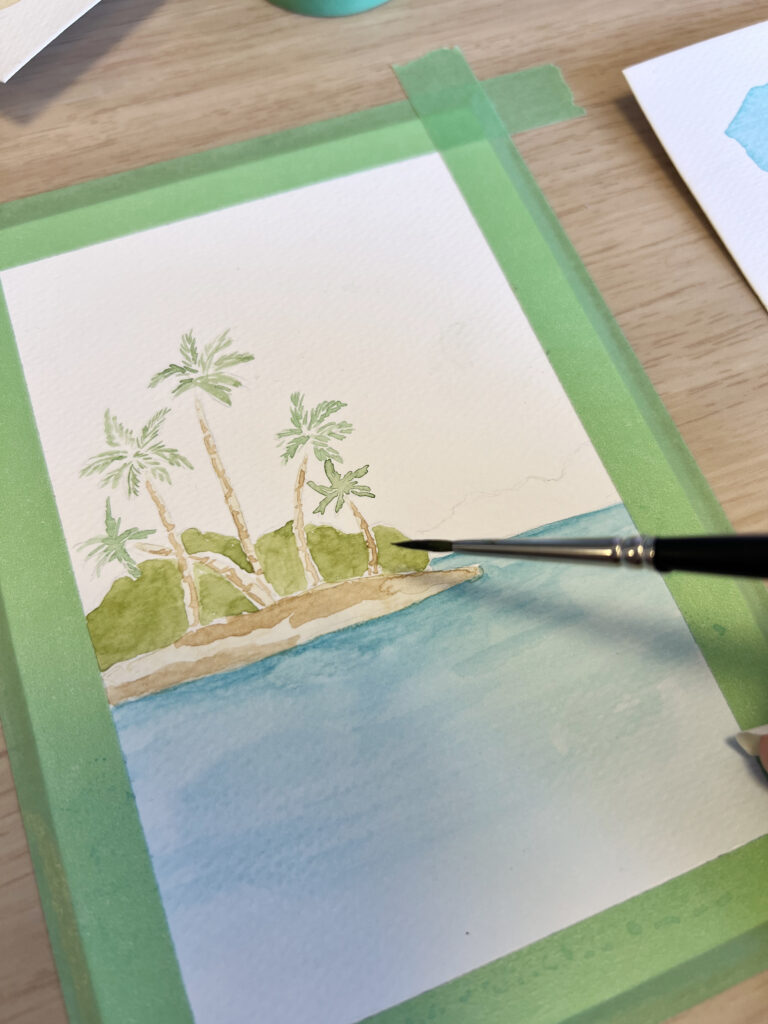 Aquarelle facile bord de mer 7