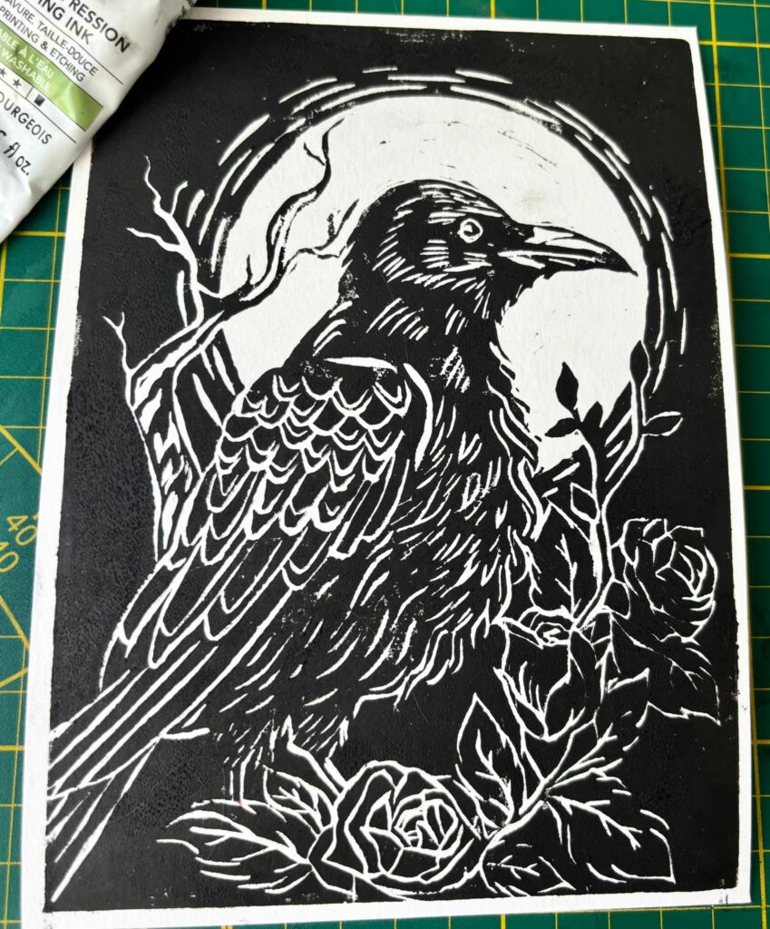 linogravure Halloween 8