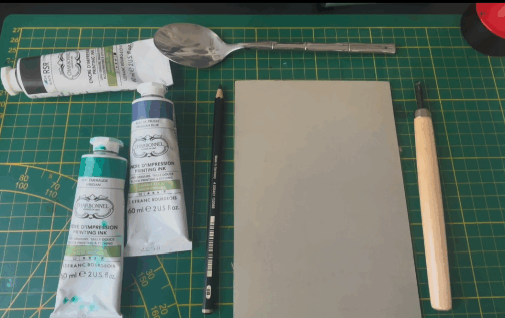 linogravure Halloween Materiel