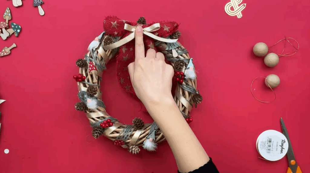 couronne de Noël en osier