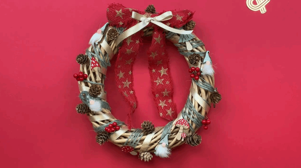 couronne de Noël en osier
