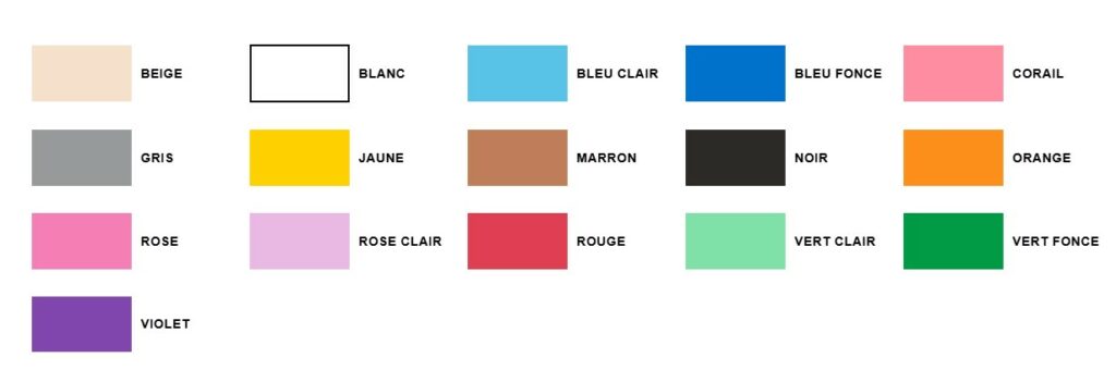 Palette de couleurs gamme Posca PC-5BR