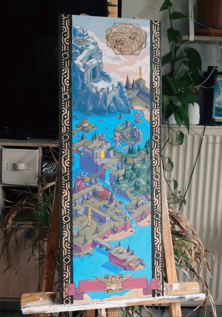 Pyrogravure et peinture par Pawm