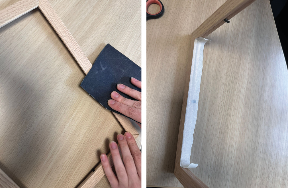 Préparer cadre en bois