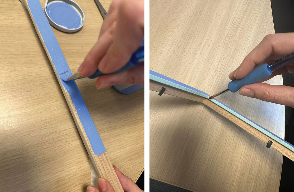 Peindre cadre en bois