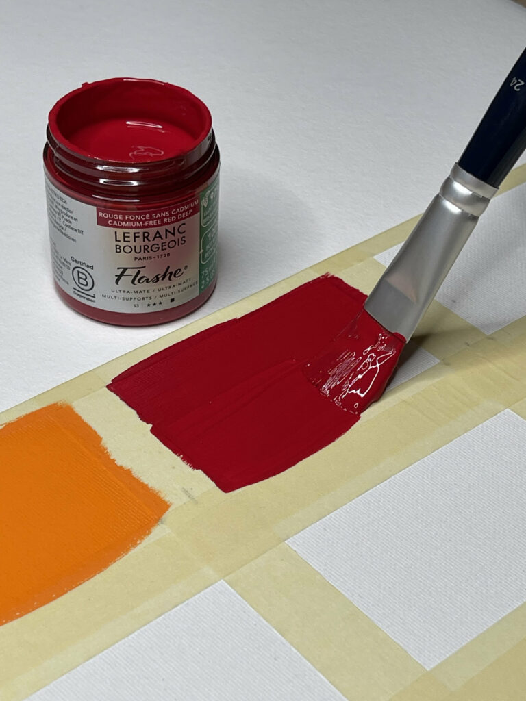 flashe biosourcée rouge foncé sans cadmium