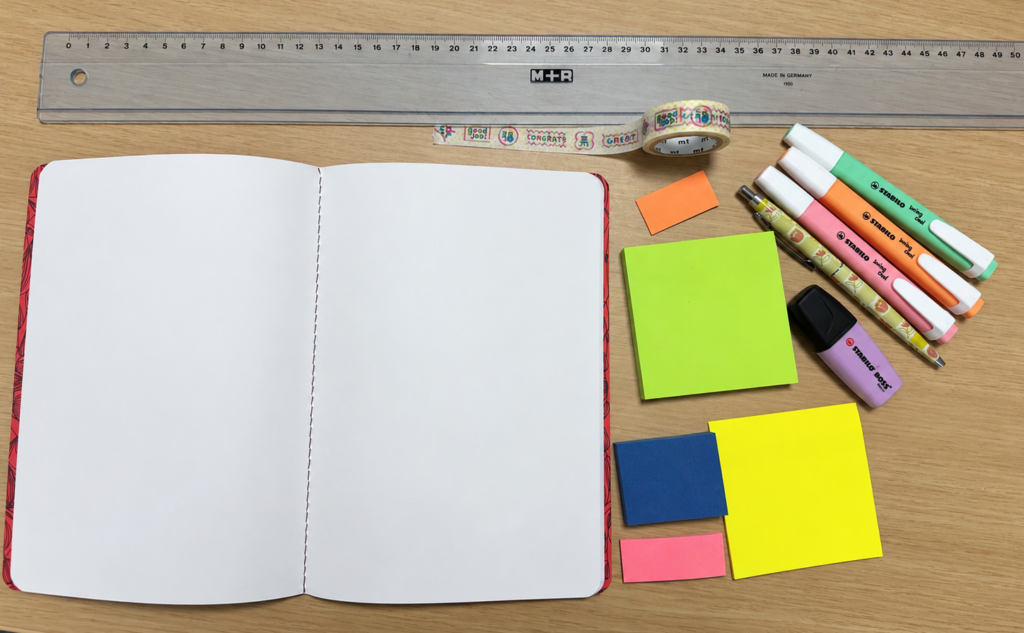 faire un bullet journal - matériel
